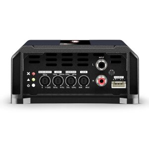 CarAudioEmpire Verstärker mit Lautstärkereglern und Anschlüssen.