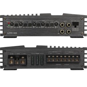 Hochwertiger Car-Audio-Verstärker für optimalen Klang und Leistung im Fahrzeug.