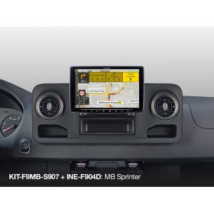 Alpine INE-F904D Multimedia-Autoradio mit Navigationssystem.