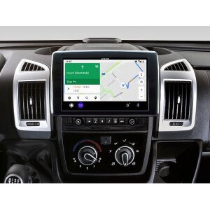 Hochwertiges Alpine Multimedia-Autoradio mit Navigationssystem für Fahrzeuge.