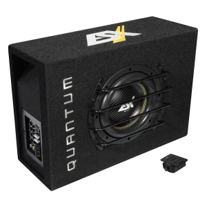Aktivni subwoofer ESX QXB8A za močan bass v kompaktni škatli.