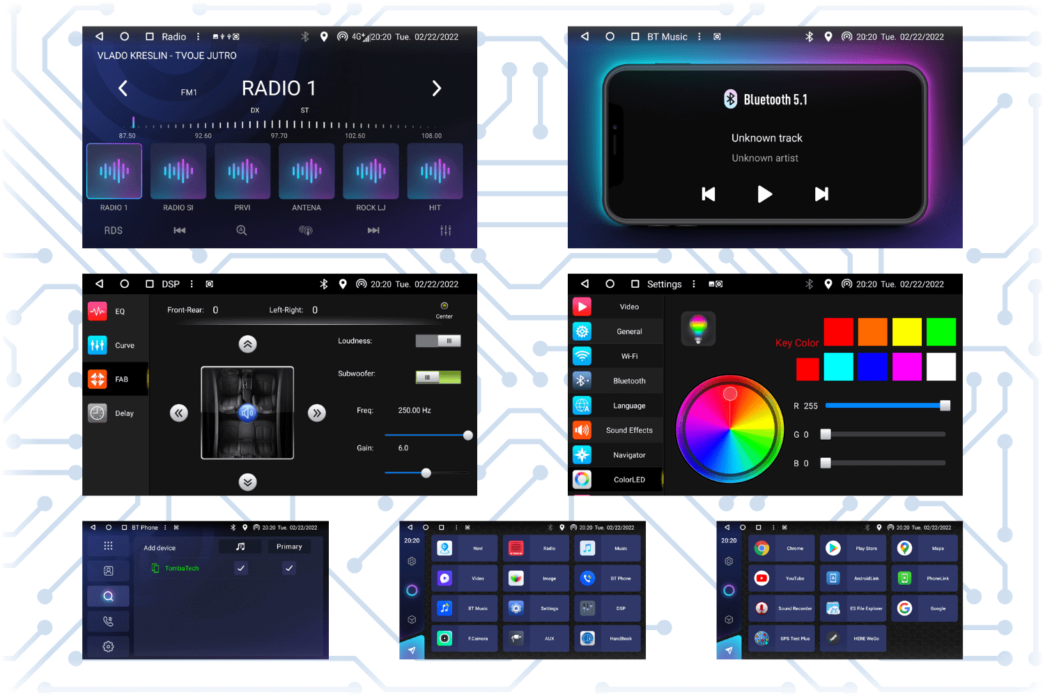 Android Autoradio Fiat Ducato, Peugeot Boxer, Citroen Jumper mit 9 Zoll Display, 8GB RAM, 128GB Spei.