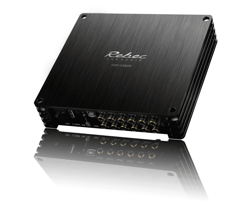 Rebec CS810 Verstärker mit DSP für Car-Audio-Systeme, hochwertig und leistungsstark.